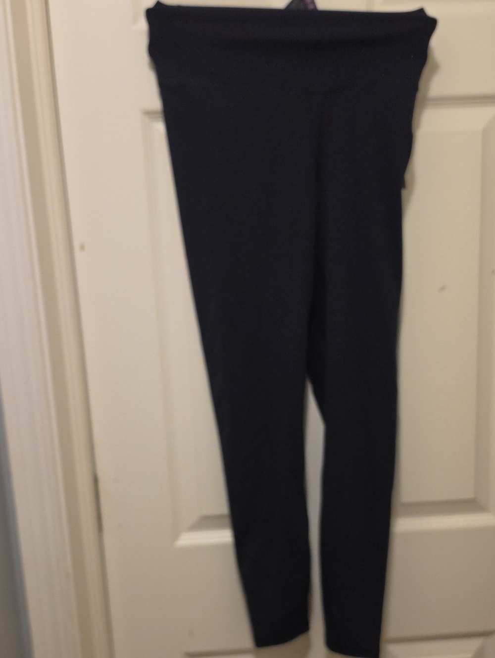Women's Black High-Waist Leggings with Supportive Waistband